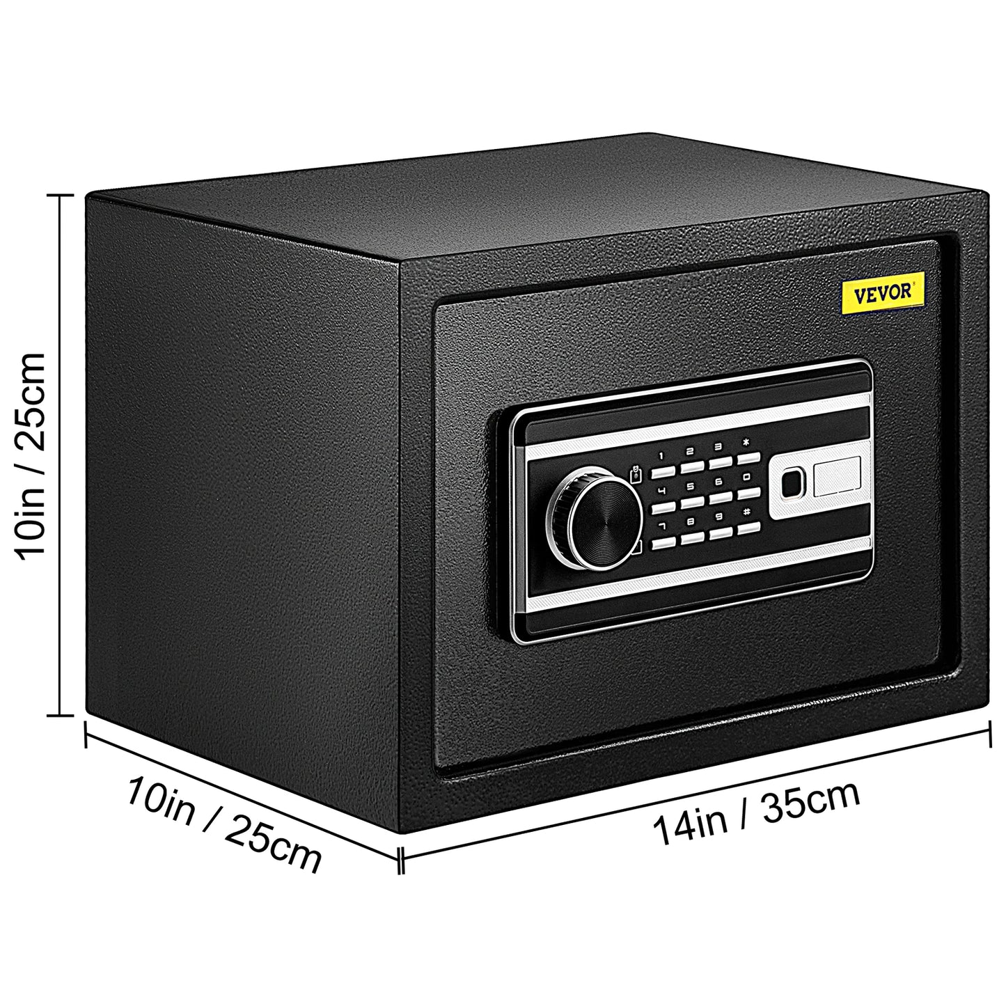 Fingerprint Locks Safe Deposit Box 0.8/1.7/2.1 Cubic Feet Digital Electronic Secret Hidden Piggy Bank for Money Guns