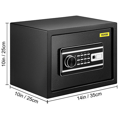 Fingerprint Locks Safe Deposit Box 0.8/1.7/2.1 Cubic Feet Digital Electronic Secret Hidden Piggy Bank for Money Guns