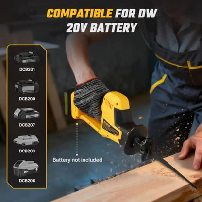 Reciprocating Saw for Dw 20V Battery Battery Not Included Cordless Sawzall with 8 Blades 0-3000SPM Variable Speed Cordless Reci