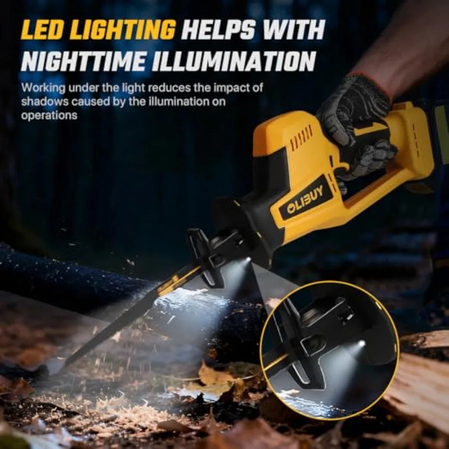 Reciprocating Saw for Dw 20V Battery Battery Not Included Cordless Sawzall with 8 Blades 0-3000SPM Variable Speed Cordless Reci