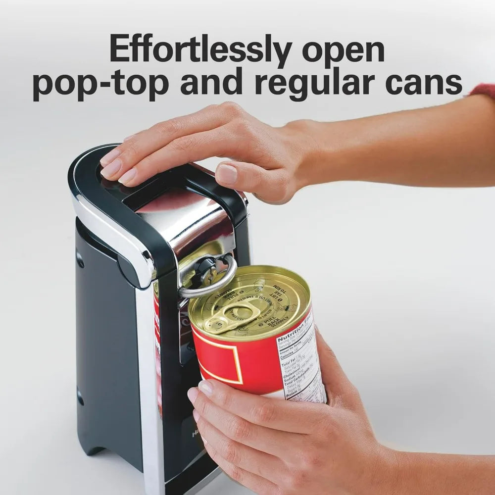 Smooth Touch Electric Automatic Can Opener Easy Push Down Lever Eliminates Sharp Edges Opens All Standard-Size