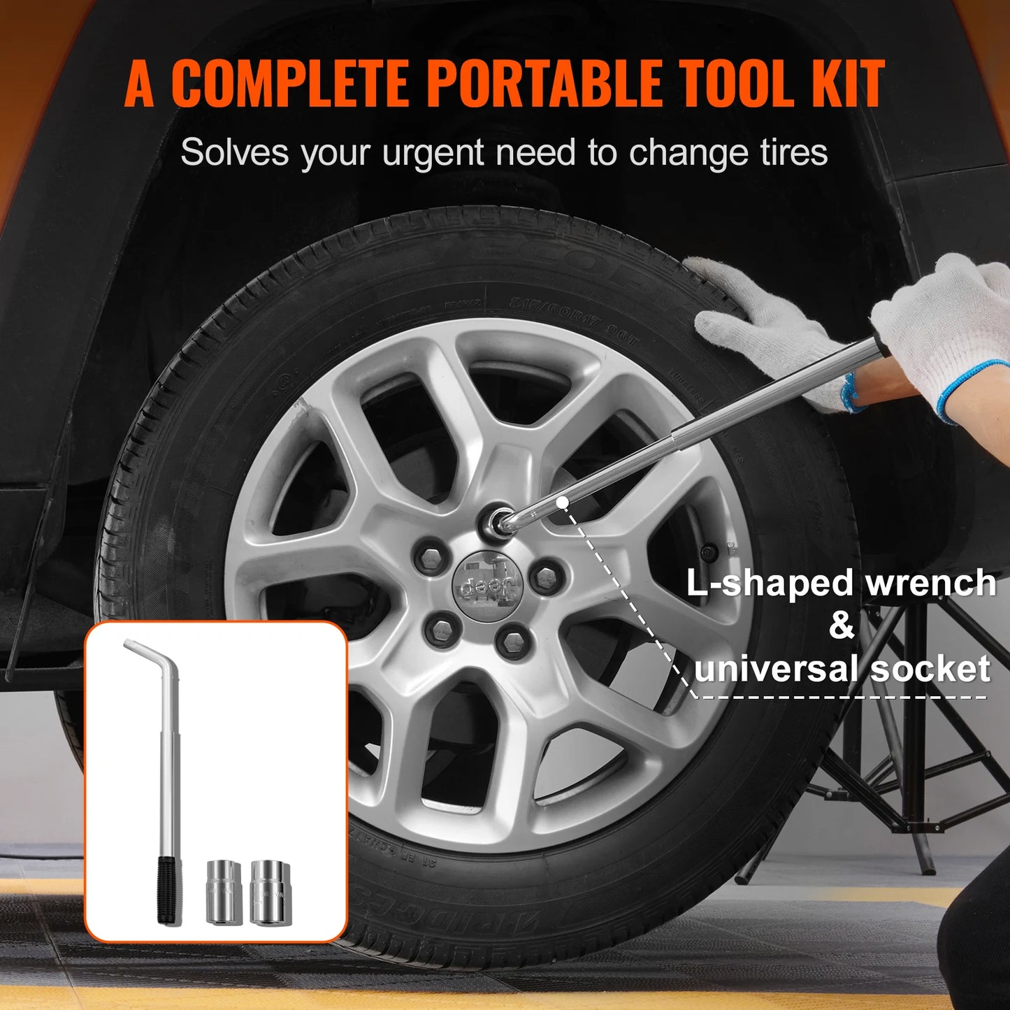 Scissor Jack 2.5 Ton/5512 lbs Scissor Car Jack 3.7"-17.1" Lifting Range Scissor Lift Jack Portable Tire Jack for Car