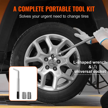 Scissor Jack 2.5 Ton/5512 lbs Scissor Car Jack 3.7"-17.1" Lifting Range Scissor Lift Jack Portable Tire Jack for Car