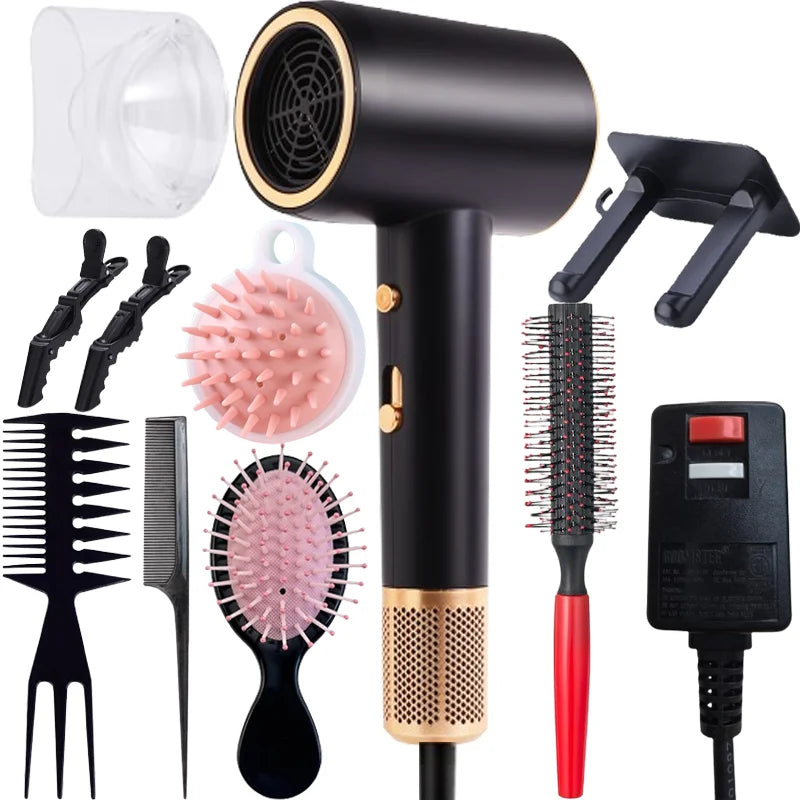 10 Piece Hair Dryer Set,  Multi-Speed Adjustable Blow Dryer