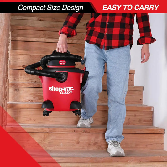 5 Gallon Wet/Dry Vacuum, 4.5 HP Portable Shop Vac with Attachments for Home, Garage, Car & Workshop