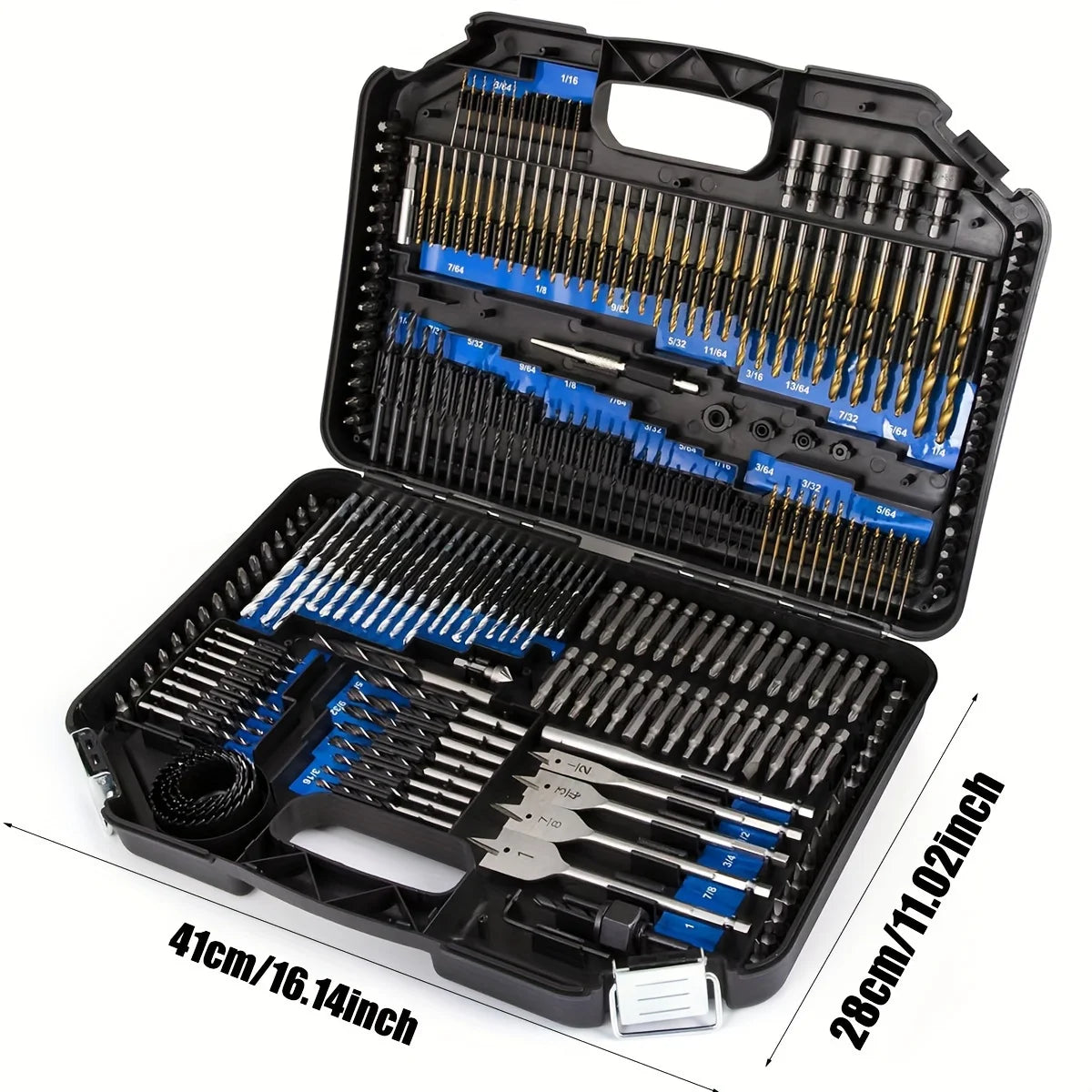 246-Pieces Drill Bit Set,Drill Bits and Driver Set for Wood Metal Cement Drilling and Screw Driving,Full Combo Kit Carrying Case