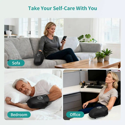 Hand Massager Heat Compression 6 Holes Finger Stretching for Arthritis Carpal Tunnel 6 Levels Pressure Therapy Wrist Palm Gifts