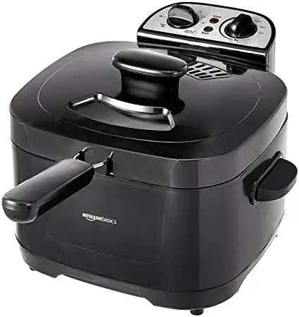 2.0L Electric Deep Fryer – 1500W, 8-Cup, Timer, Adjustable Temp, Black