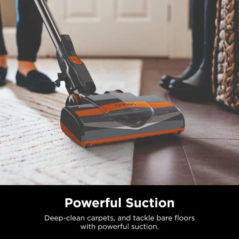 Ultra-Light Corded Bagless Vacuum for Carpet and Hard Floor Cleaning with Swivel Steering , Gray/Orange