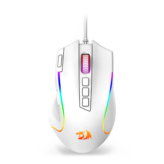 Gaming Mouse 8000 DPI Wired Optical with 11 Programmable Buttons, White