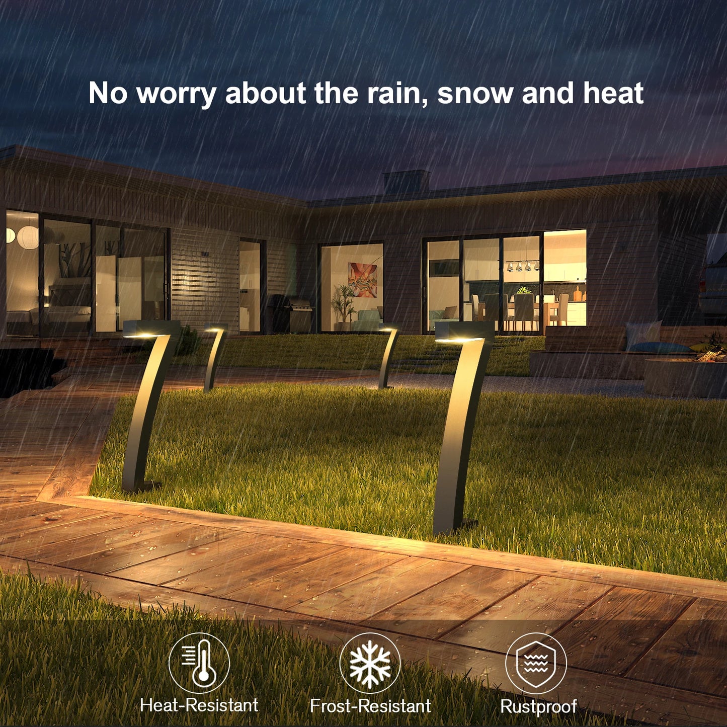 6/12 Pack Bright Solar Outdoor Lights Pathway, 12 Hrs Solar Garden Lights, Auto On/Off for Outside Landscape Path Yard Walkway