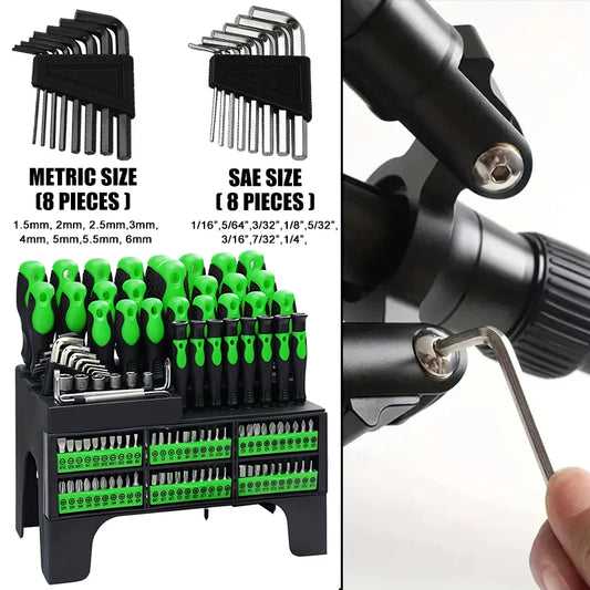 100pcs Screwdriver Set Insulated Magnetic Screwdriver Tool With Plastic Holder