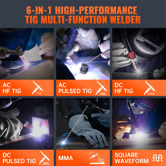 250P AC/DC Aluminium Tig Welding Machine IGBT Inverter 2T/4T HF TIG/MMA ARC Stick Argon Precise Digital Pulse Welder