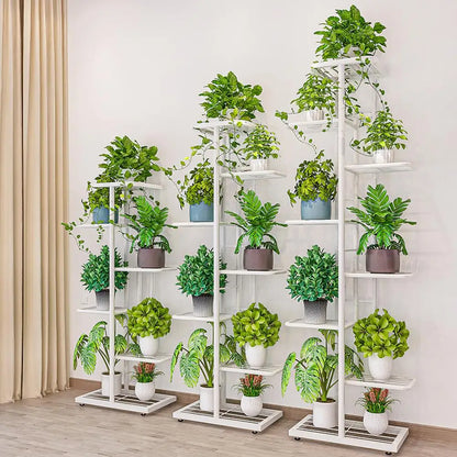 Plant Stand Indoor Outdoor, 7 Tier 8 Potted Metal Flower Shelf For Multiple Plants
