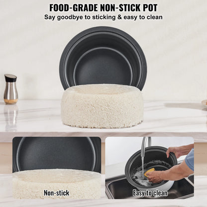 Rice Fast Cooker 40-Cup Rice Cooker 8.45 Qt / 8 Liter capacity and Warmer with Nonstick Inner Pot