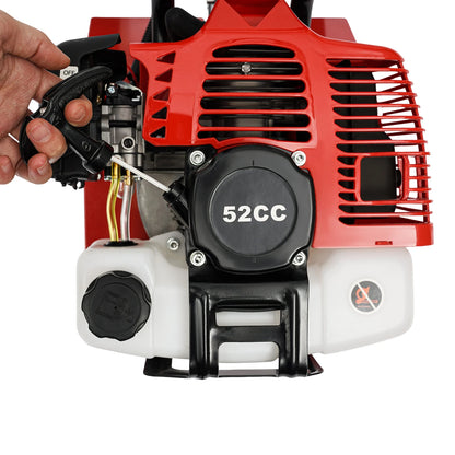 52CC 1700W Gasoline Garden Tiller Cordless 2-stroke Air-Cooled Cultivator Rotary for Trenching Loosening 12in/30cm Wide 12cm dp