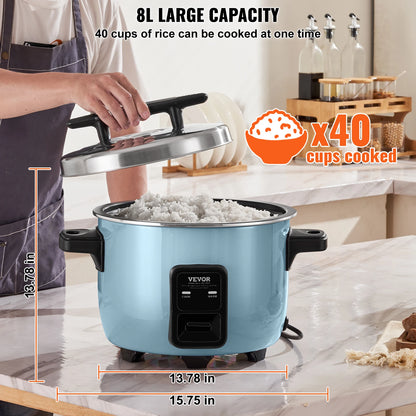 Rice Fast Cooker 40-Cup Rice Cooker 8.45 Qt / 8 Liter capacity and Warmer with Nonstick Inner Pot