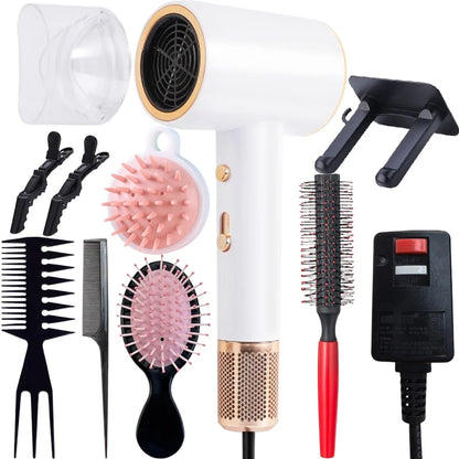10 Piece Hair Dryer Set,  Multi-Speed Adjustable Blow Dryer