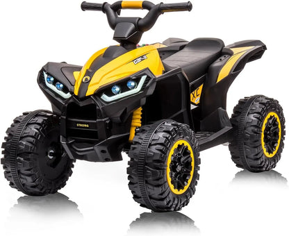 12V electric ATV for kids 35W dual motor 4x4 off-road terrain vehicle with 2 control modes,music,horn,high and low speeds,Lights