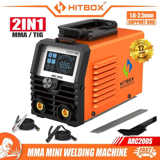 200S Welding Machine 2 in 1 ARC MMA LIFT TIG MINI IGBT Inverter LED Digital Display Portable Home Welder 220V 10-200A
