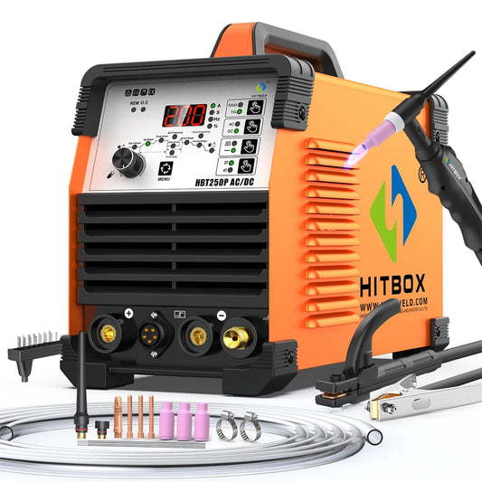 250P AC/DC Aluminium Tig Welding Machine IGBT Inverter 2T/4T HF TIG/MMA ARC Stick Argon Precise Digital Pulse Welder