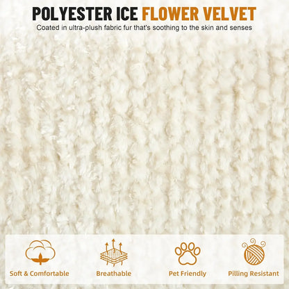 54.3” Round Chaise Lounge Chair Indoor, Modern Upholstered Boneless Couch with 5 Throw Pillows and Deep Seat,, Customized