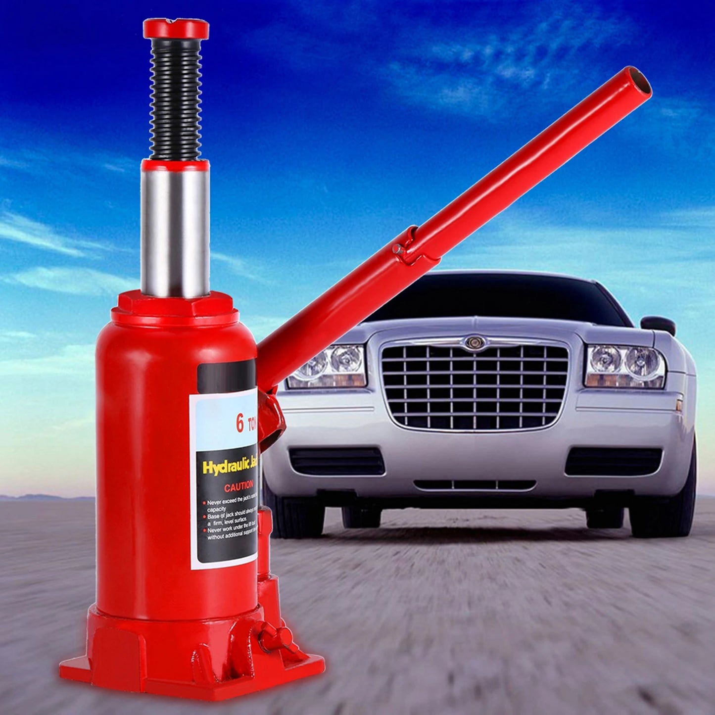 Vehicle Repair Tool 6T Heavy Duty Hydraulic Bottle Jack Lifting Car Van  Vehicle Automotive Lift