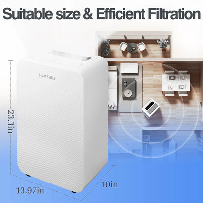4500 Sq. Ft 70 Pints Dehumidifier for Basement and Home, Bedroom, Equipped With Drainage Hose, Automatic Defrosting