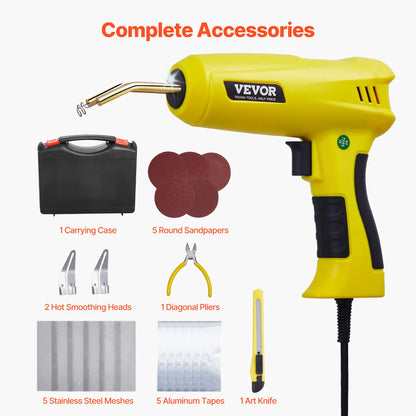 Plastic Welding Kit 220W Plastic Welder Gun w/ 800/1200 PCS Hot Staples Professional Hot Staple Welding Gun for Repair