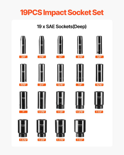 19 Impact Socket Set