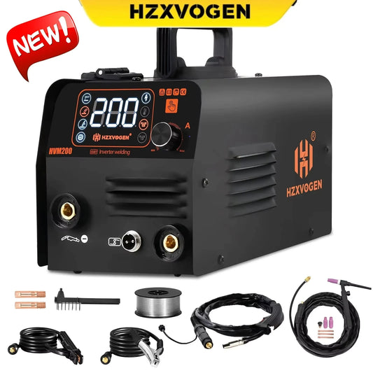 3 in1 MIG/TIG/MMA Semi-Automatic Welding Machine HVM200 Inverter Welder Synergy Tool Non Gas For Gasless Iron Soldering