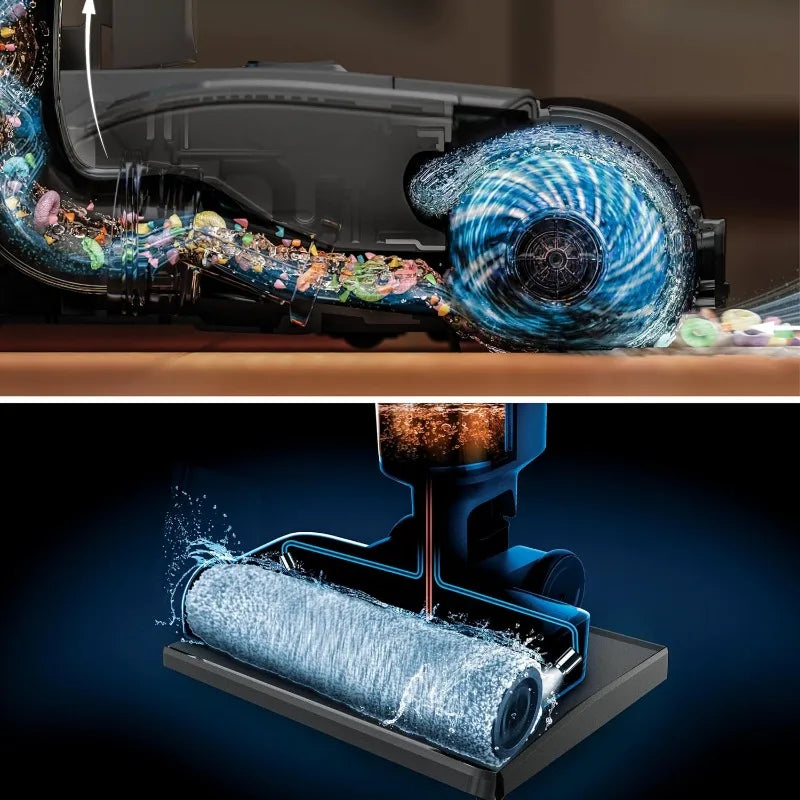 Wet Dry Corded Vacuum Cleaner, 3-in-1 Multi-Surface Vacuum Mop & Self-Cleaning System, Lightweight