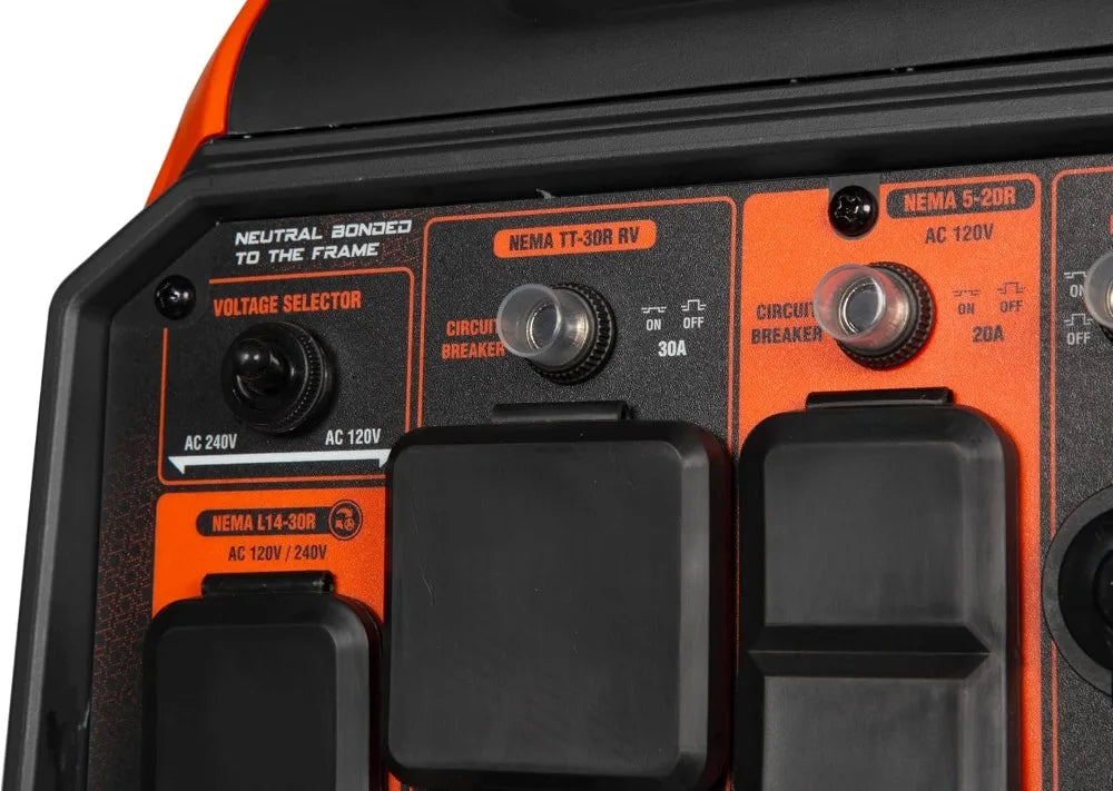 6800W Dual Fuel Portable Inverter Generator with CO Shutdown, Electric Start, RV Ready for EV Backup