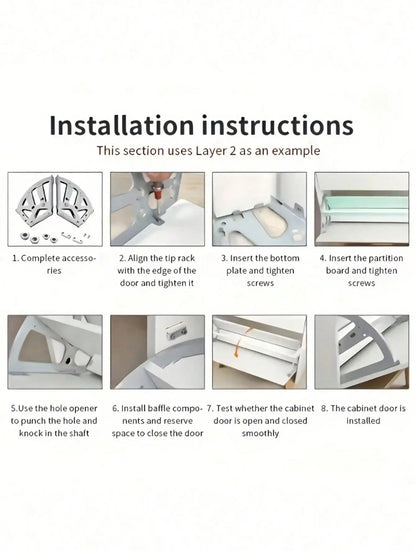 Double-Layer Rotating Shoe Cabinet Hinges: Stainless Steel, Easy Install, Durable, Space-Saving, Fit Entrance Hall Cabinets