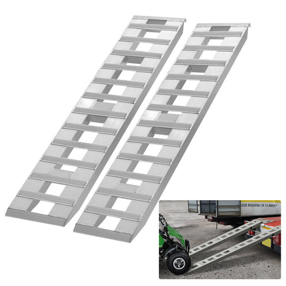 Aluminum Ramps 6000 LBS Capacity Loading Ramps for Motorcycle/Dirt Bike/Trailer/ATV/UTV/Garden Tractor/Lawn Mower, 2PCS