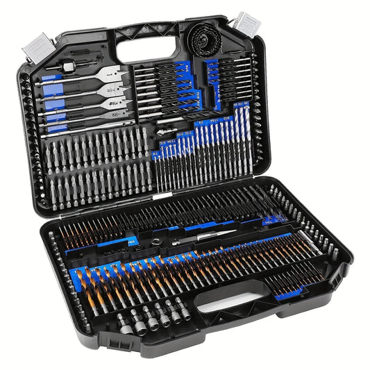 246-Pieces Drill Bit Set,Drill Bits and Driver Set for Wood Metal Cement Drilling and Screw Driving,Full Combo Kit Carrying Case