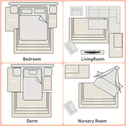 Fluffy Long Shag Zebra Print Rug, Large Area Rug, Super Soft