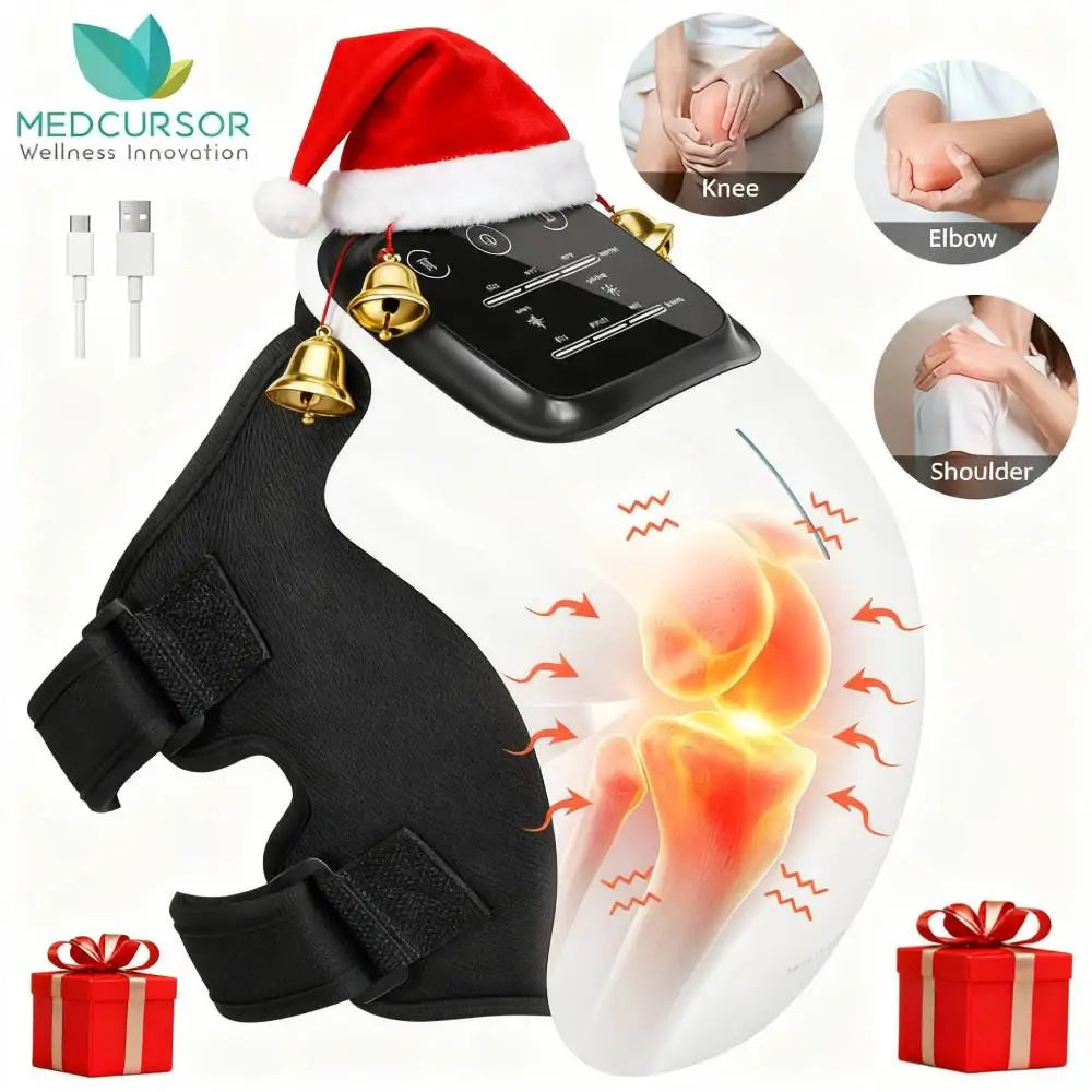 Electric Heating Massage Knee Pad Wireless Heated Knee Massager Temperature Hot Compress Vibration Massage