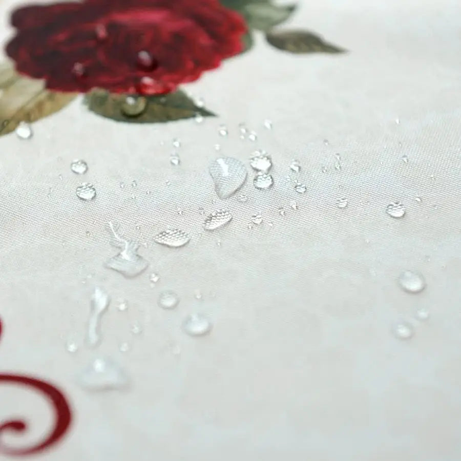 Lace Embroidered Tablecloth, Rectangular Cover,Classic Oblong Antique Flower Decor Macrame Tablecloth, Burgundy