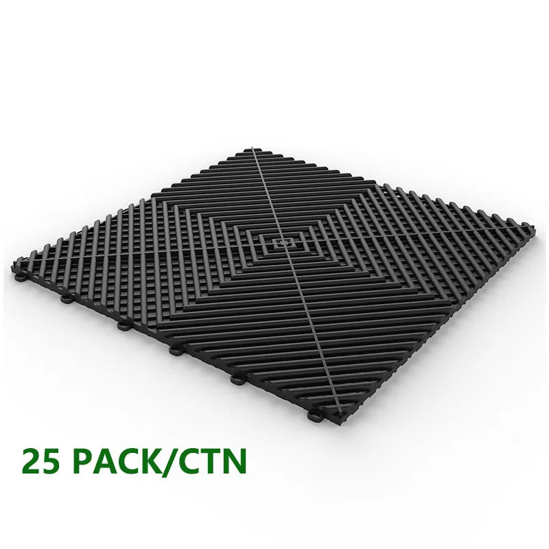 25PCS 1.8cm Thickness Garage Floor Mats Car Wash Room Floor Mat Multi Function Car Beauty Plastic Splicing Grille Tiles