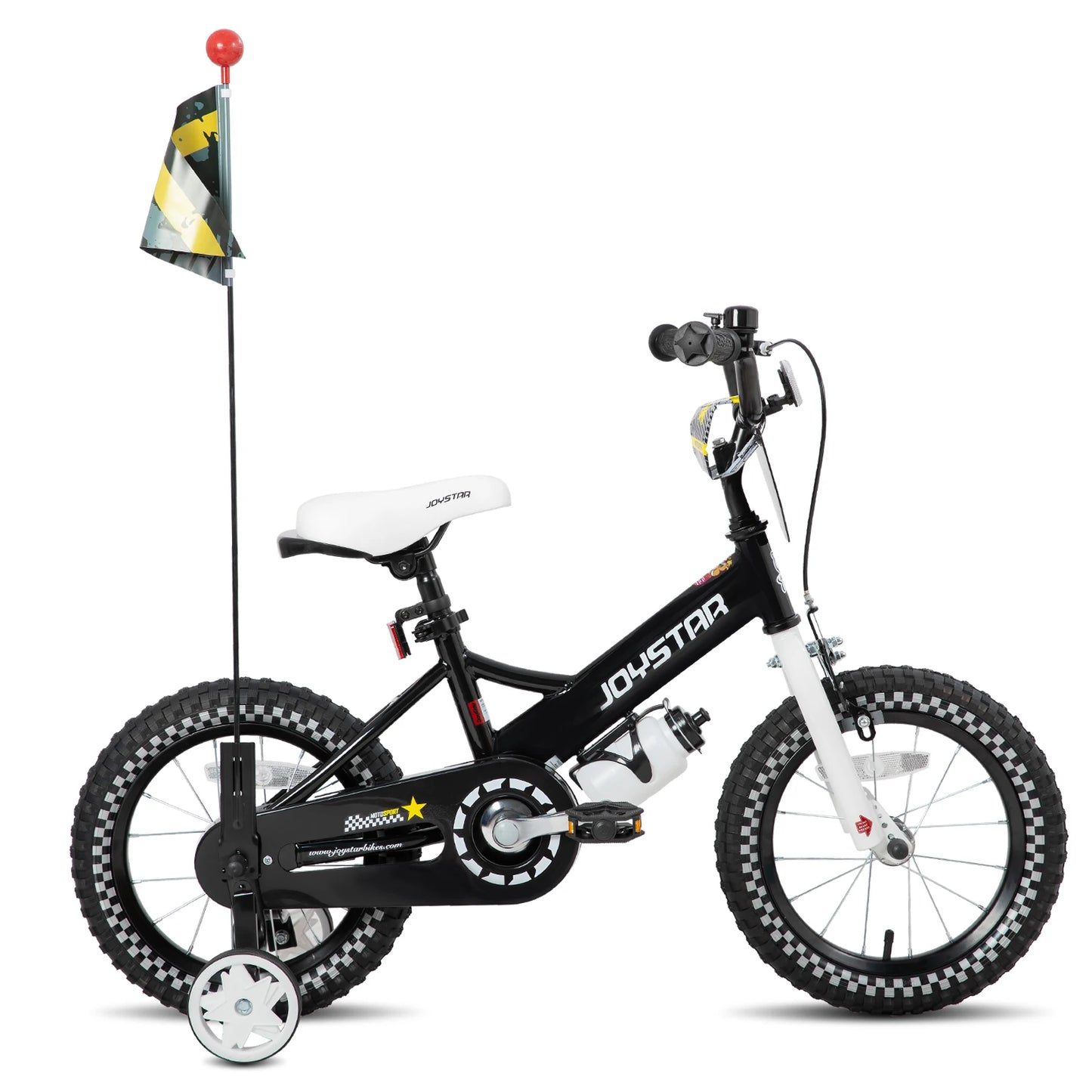 Kids Bike for Ages 2-7 Years 12 14 16 Inch Girls Bikes with Doll Seat & Streamers, Boys Bike with Flag & Plate