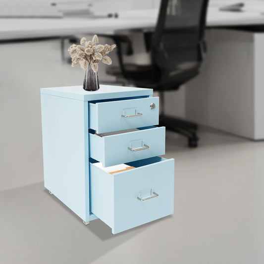 Metal 3- Drawer Vertical File Cabinet with Lock
