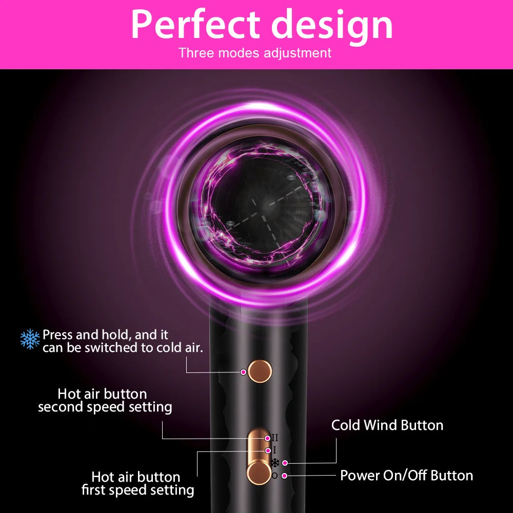 10 Piece Hair Dryer Set,  Multi-Speed Adjustable Blow Dryer