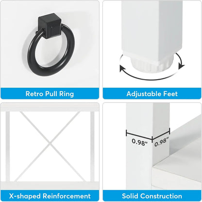 70.8" Console Table with 3 Drawers, Farmhouse Entryway Table with Storage Shelf, Narrow Long Sofa Foyer Table for Entryway