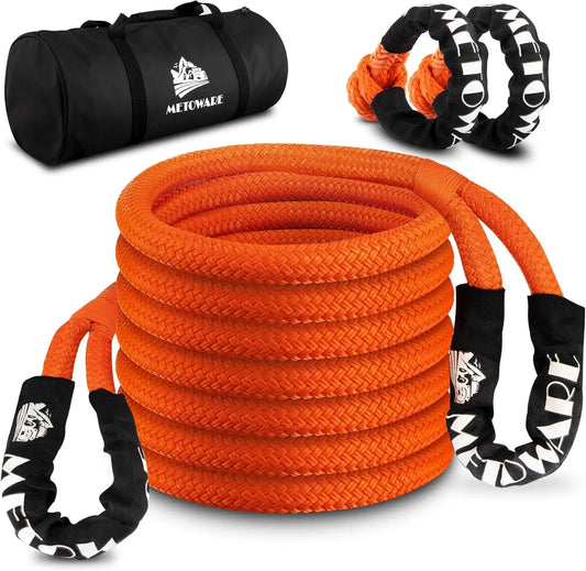 35,000 LBS Heavy Duty Kinetic Recovery Rope Kit with Soft Shackles for Offroad Vehicles